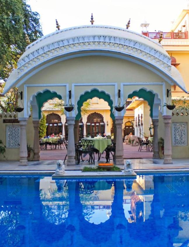 Pool side view of Alissar haveli